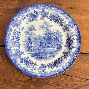 Spode Blue and White Floral Dinner Plate
